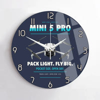 Thumbnail for DJI Mini 5 Pro design on navy blue no frame wall clock