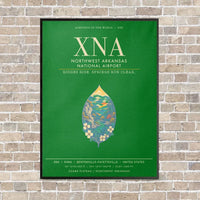 Thumbnail for Northwest Arkansas National Airport XNA - Canvas Framed - Green