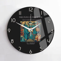 Thumbnail for VINTAGE G4235 - The Pony In The Hold - Designed Wall Clocks design on black no-frame