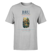 Thumbnail for Brussels Airport (BRU) T-Shirt single-side front print in Light Gray | brussels-bru-airport-double-side-t-shirt