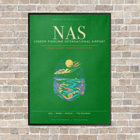 Thumbnail for Lynden Pindling International Airport Nassau NAS - Canvas Framed - Green