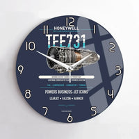 Thumbnail for TFE731 design on navy blue no frame wall clock