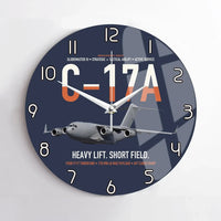 Thumbnail for C-17A Globemaster III design on navy blue no frame wall clock