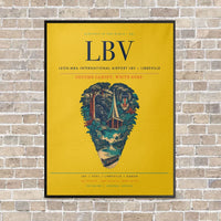 Thumbnail for Leon-Mba International Airport LBV — Libreville vertical canvas print - framed - yellow background