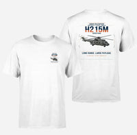 Thumbnail for Airbus H215M design on white t-shirt, double-side print