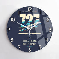 Thumbnail for Boeing 727-200 design on navy blue no frame wall clock