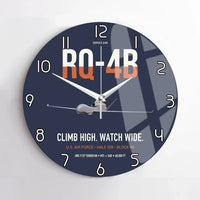 Thumbnail for RQ-4B Global Hawk design on navy blue no frame wall clock