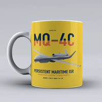 Thumbnail for MQ-4C Triton IFC-4 design on yellow ceramic mug, double-side print