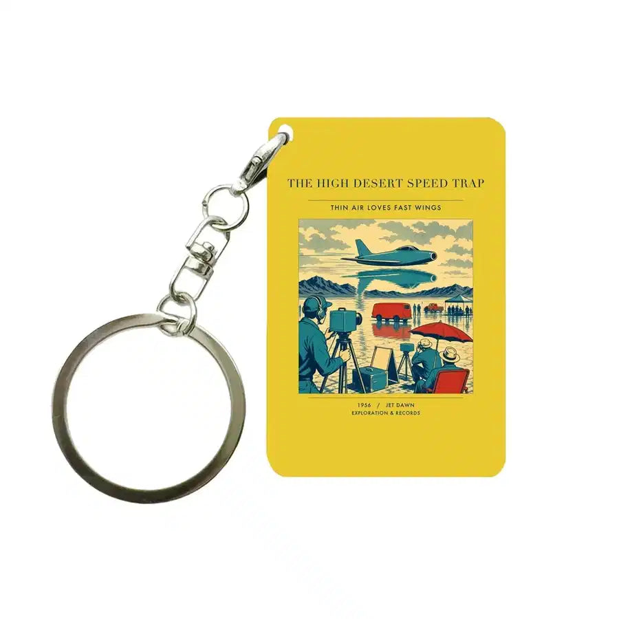 VINTAGE G4295 - The High Desert Speed Trap - Designed Key Chain design on yellow