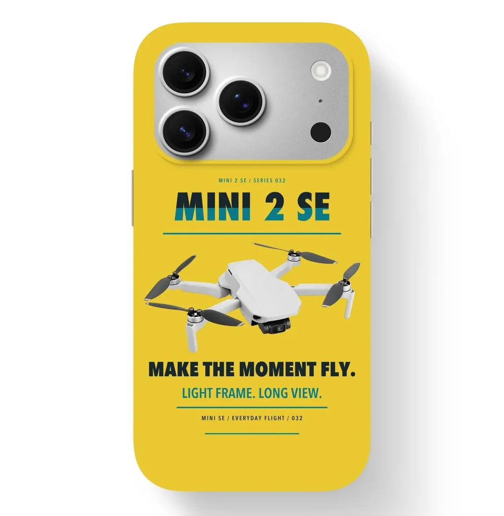 DJI Mini 2 SE Case design on yellow iphone case