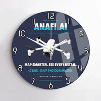 Thumbnail for Parrot ANAFI Ai design on navy blue no frame wall clock