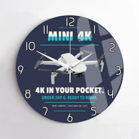 Thumbnail for DJI Mini 4K design on navy blue no frame wall clock