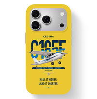 Thumbnail for Cessna A185F Skywagon design on yellow magsafe iphone case, for iPhone 17 Pro