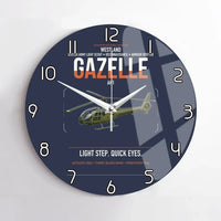 Thumbnail for Westland Gazelle AH1 design on navy blue no frame wall clock
