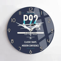 Thumbnail for Tecnam P92 Echo MkII design on navy blue no frame wall clock