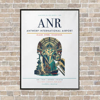 Thumbnail for Antwerp International Airport ANR - Canvas Framed - White