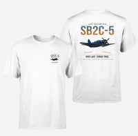 Thumbnail for SB2C-5 Helldiver design on white double-side t-shirt, double-side print