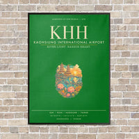 Thumbnail for Kaohsiung International Airport KHH - Canvas Framed - Green