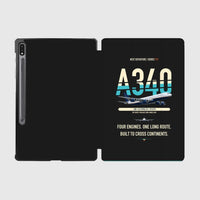 Thumbnail for Airbus A340-200 design on black samsung tablet tablet case
