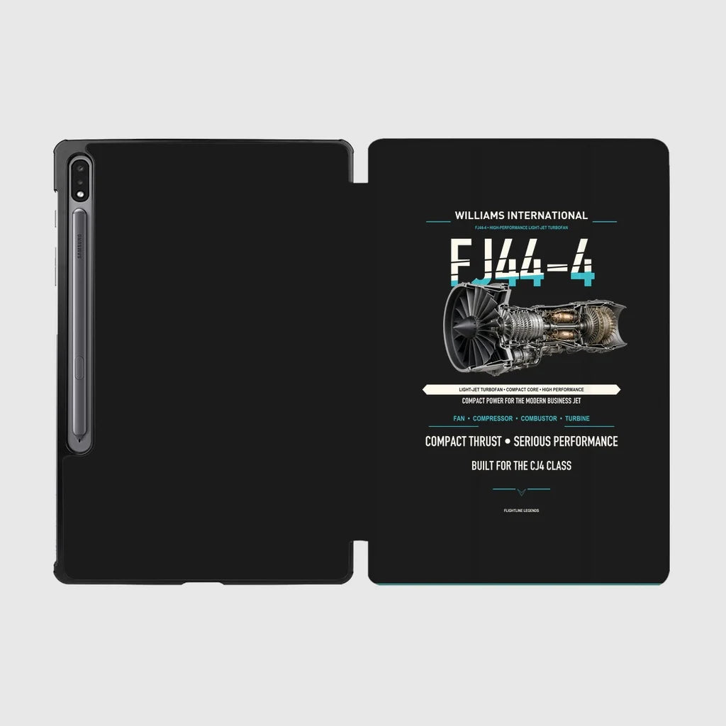 FJ44-4 design on black samsung tablet tablet case