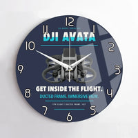 Thumbnail for DJI Avata design on navy blue no frame wall clock