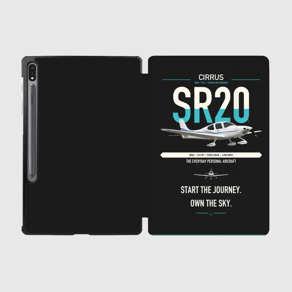 Cirrus SR20 design on black samsung tablet tablet case