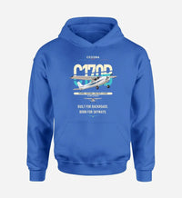 Thumbnail for Cessna 170B design on blue double-side hoodie, single-side print