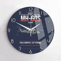 Thumbnail for Sikorsky MH-60S Seahawk design on navy blue no frame wall clock