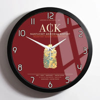 Thumbnail for Nantucket Memorial Airport ACK Wall-Clock Framed - Dark Red
