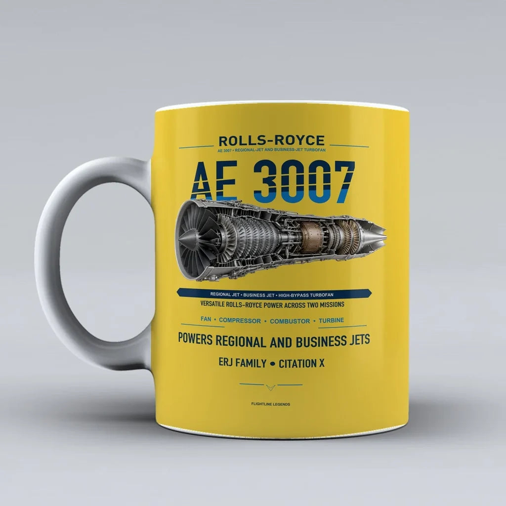 3007 Mug design on yellow ae