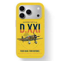 Thumbnail for Fokker D.XXI — Dutch LVA aircraft 221 design on yellow magsafe iphone case, for iPhone 17 Pro