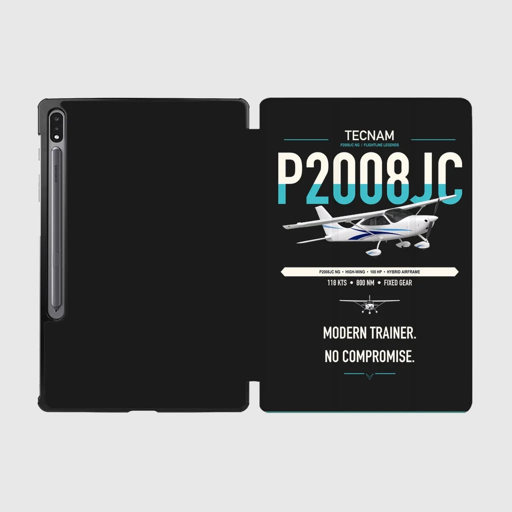 Tecnam P2008JC NG design on black samsung tablet tablet case
