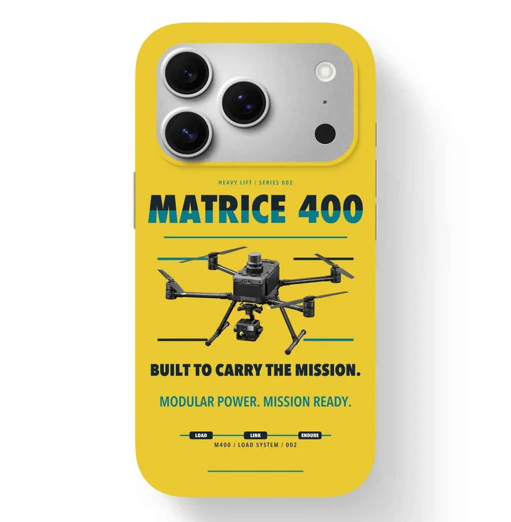 DJI Matrice 400 Case design on yellow iphone case