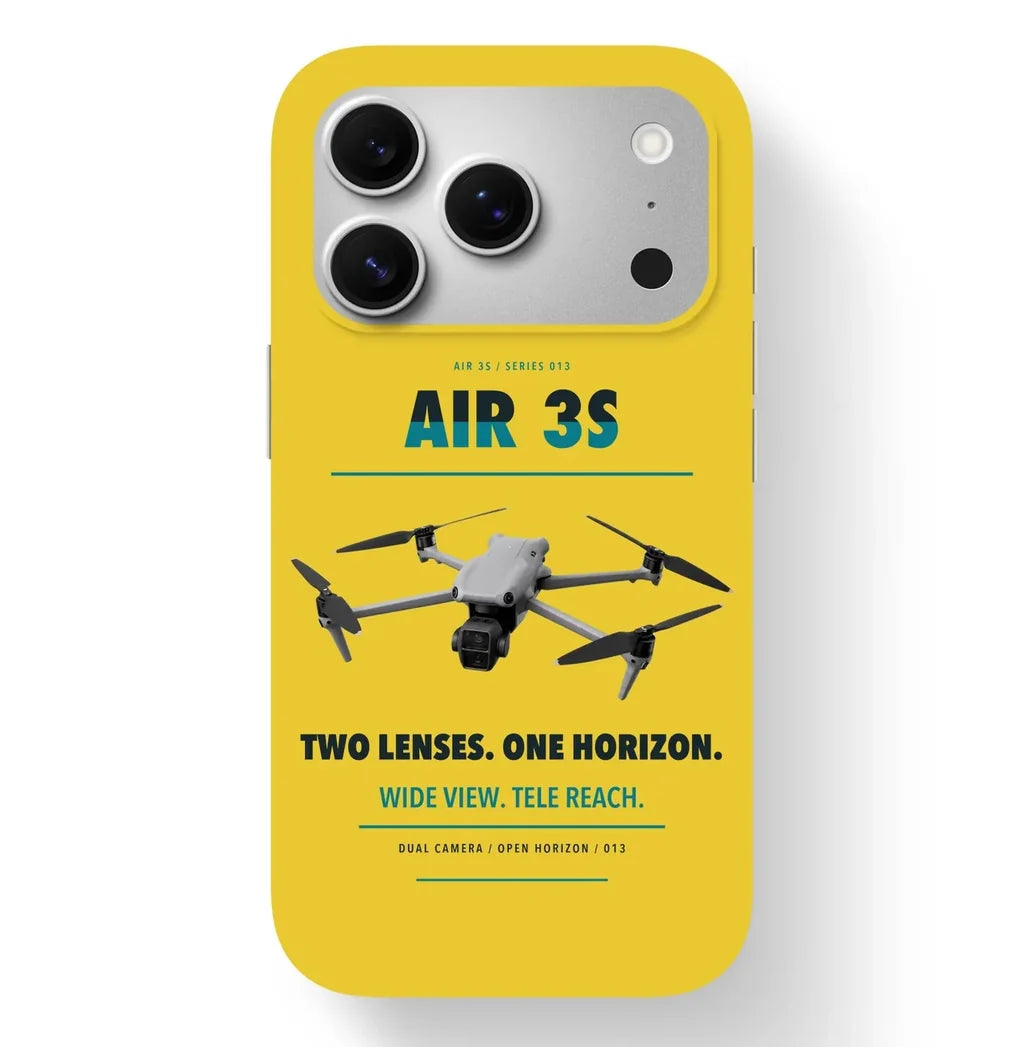 DJI Air 3S Case design on yellow iphone case