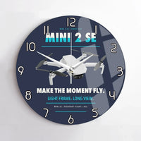 Thumbnail for DJI Mini 2 SE design on navy blue no frame wall clock