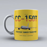 Thumbnail for Airbus CC-150T Polaris design on yellow ceramic mug, double-side print