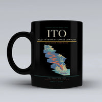 Thumbnail for Hilo International Airport (ITO) airport code design on black ceramic mug