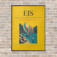 Thumbnail for Terrance B. Lettsome International Airport EIS — Road Town vertical canvas print - framed - yellow background
