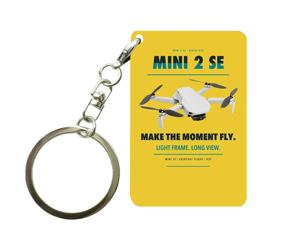 DJI Mini 2 SE Key Chain design on yellow key chain