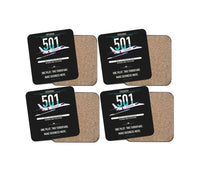 Thumbnail for Cessna 501 Citation I SP design on black 4 pieces set coaster