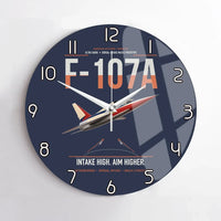 Thumbnail for F-107A Ultra Sabre design on navy blue no frame wall clock