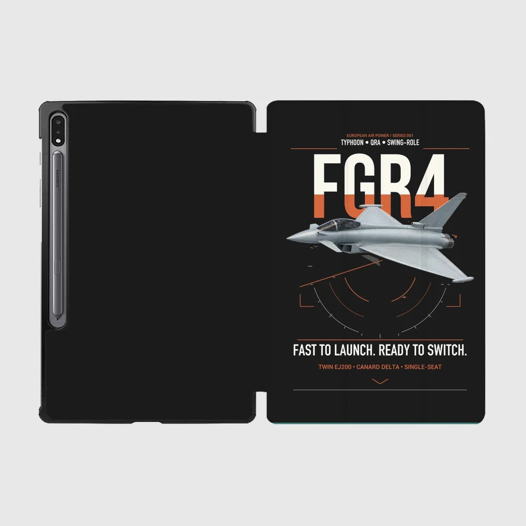 Eurofighter Typhoon FGR4 design on black samsung tablet tablet case
