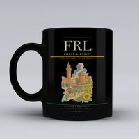 Thumbnail for Forlì Airport (FRL) airport code design on black ceramic mug