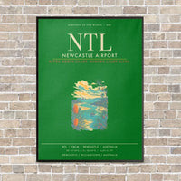 Thumbnail for Newcastle Airport NTL - Canvas Framed - Green