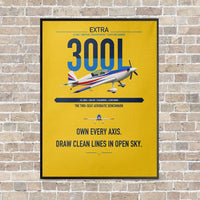 Thumbnail for Extra 300L vertical canvas print - framed - yellow background