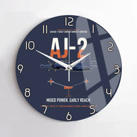 Thumbnail for AJ-2 Savage Tanker design on navy blue no frame wall clock