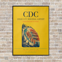 Thumbnail for Cedar City Regional Airport CDC - Canvas Framed - Yellow
