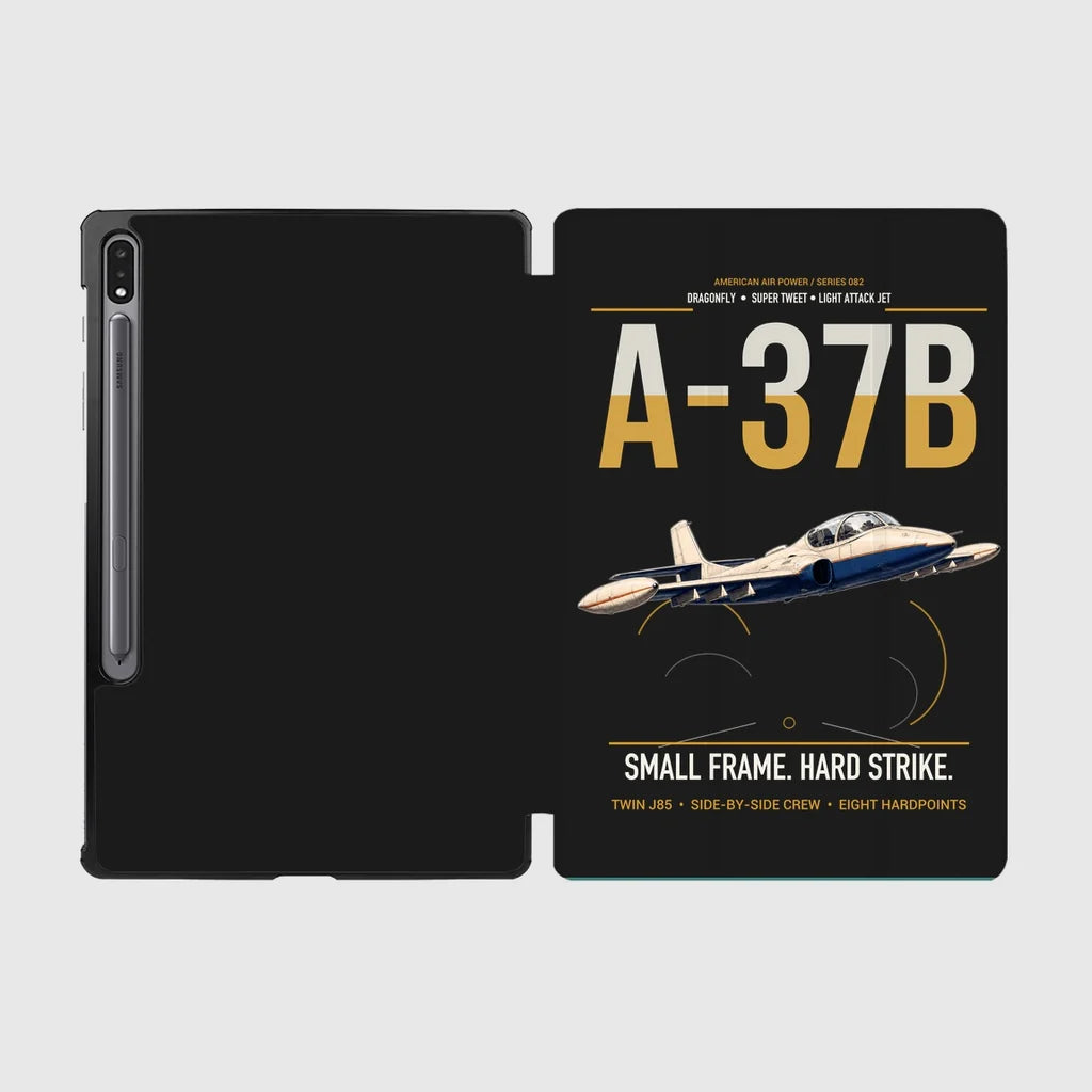 A-37B Dragonfly design on black samsung tablet tablet case