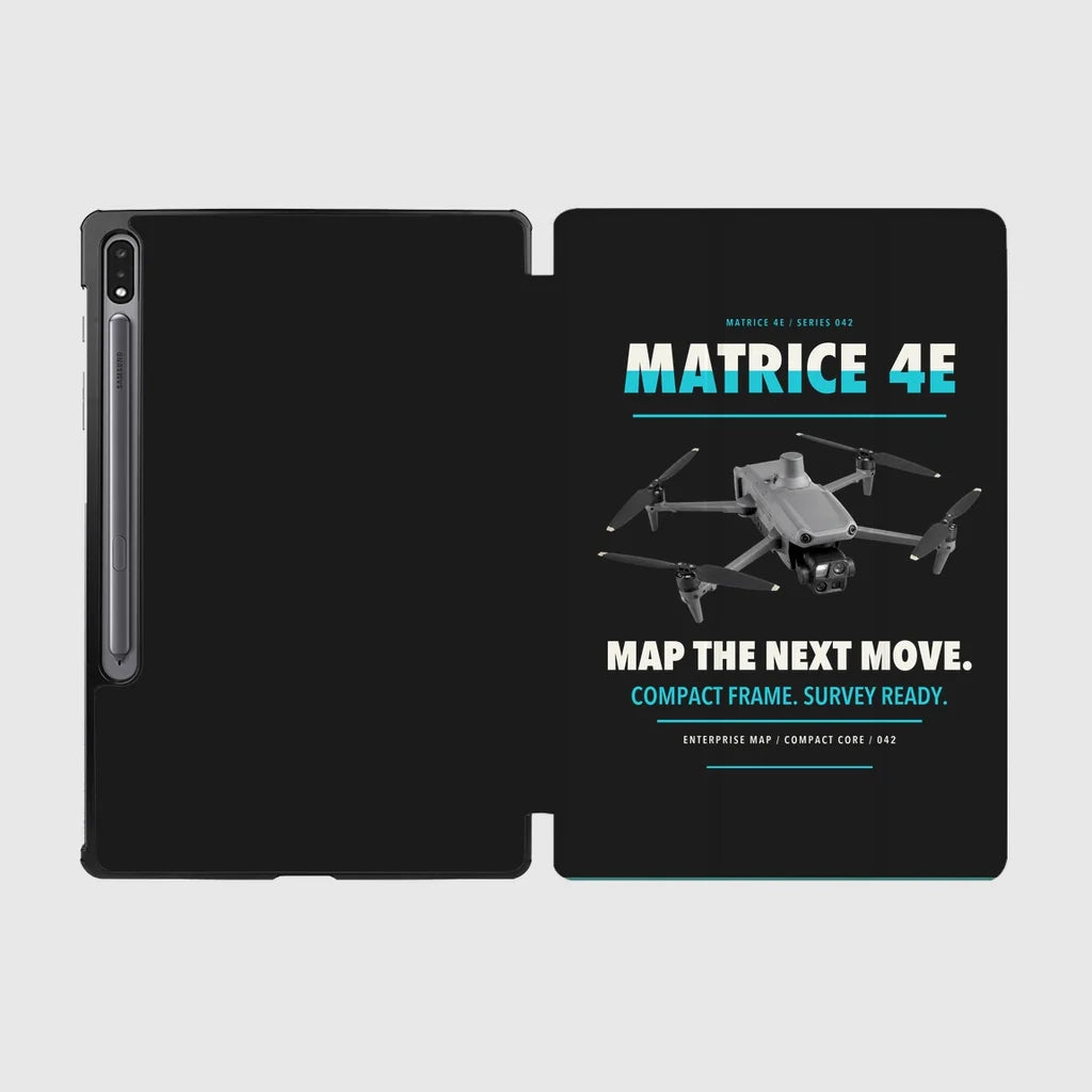 DJI Matrice 4E design on black samsung tablet tablet case