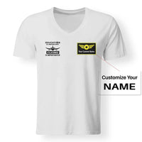 Thumbnail for Flying is Importanter Designed V-Neck T-Shirts - view 17
